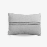 Linen cushion - Natural/black spripe (70x50cm)