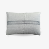 Linen cushion - Natural/black spripe (70x50cm)