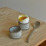 Grey moon eggcup - Stoneware