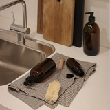 Linen tea towel - Grey & Natural stripe | Buy 2 save 15%