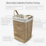 Cotton insert for Jute cube basket (H35xW34xD34cm)