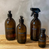 Amber glass bottle 500ml - Trigger spray