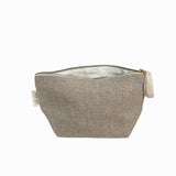 Linen makeup bag / size 13x22x8cm