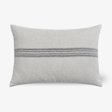 Linen cushion - Natural/black spripe (70x50cm)