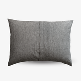 Hør pude - Natur/sort stribe (70x50cm)