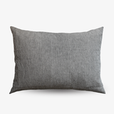 Hør pude - Natur/sort stribe (70x50cm)