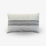 Small Linen cushion - Natural/black stripe (40x25cm)