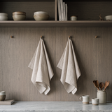 Linen tea towel - White & Natural stripe | Buy 2 save 15%
