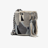 Crossbody-Tasche Medium – Marineblau & Grau