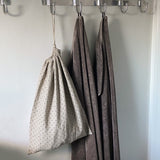 Linen laundry drawstring bag (50x68cm)
