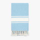 Fouta cotton towel - Medium blue Size 185x95cm prewashed